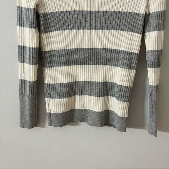 Talbots Turtleneck Sweater - Size Small - Gray & White Striped - Picture 9 of 10